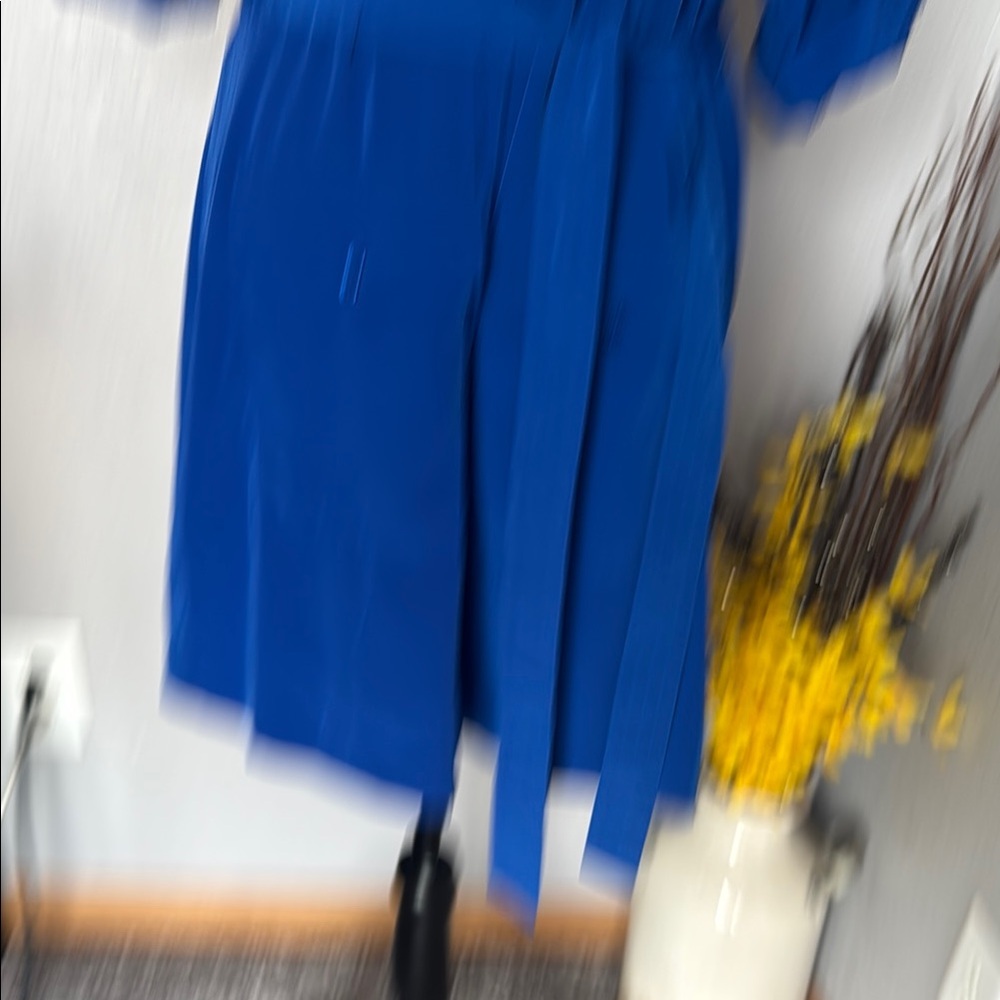 Express Vibrant Blue cuffed sleeve Dress - Picture 4 of 9
